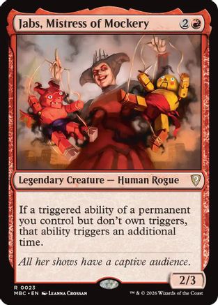 Jabs, Mistress of Mockery (023) [Mystery Booster Commander Edition] Foil