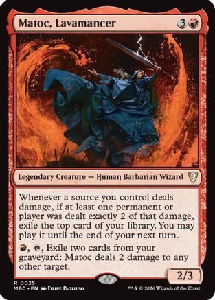 Matoc, Lavamancer (025) [Mystery Booster Commander Edition] Foil