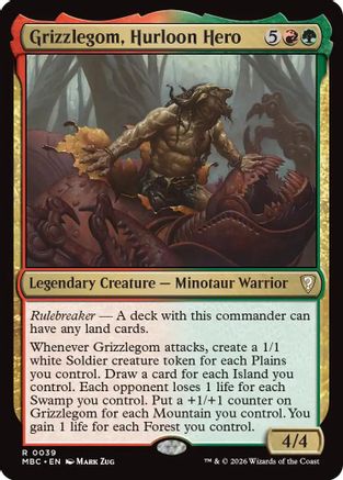 Grizzlegom, Hurloon Hero (039) [Mystery Booster Commander Edition] Foil
