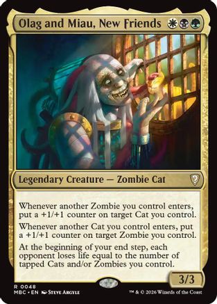 Olag and Miau, New Friends (048) [Mystery Booster Commander Edition] Foil