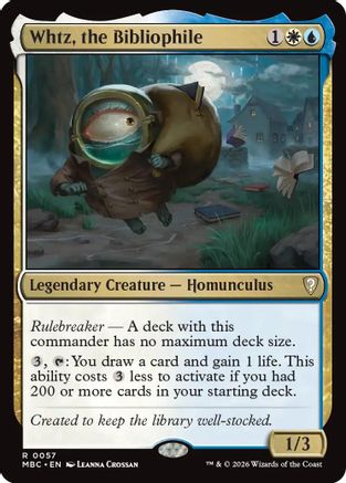 Whtz, the Bibliophile (057) [Mystery Booster Commander Edition] Foil