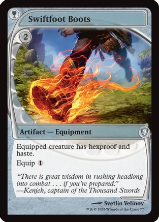 Swiftfoot Boots (Future Sight) (077) [Mystery Booster Commander Edition] Foil