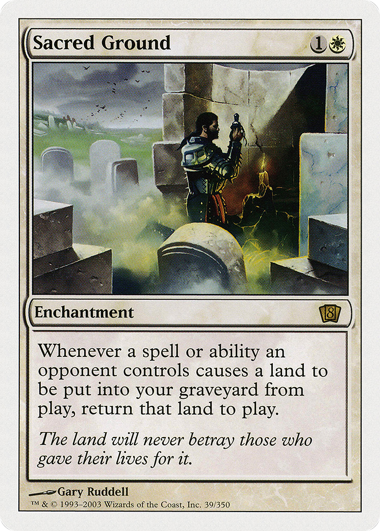 Sacred Ground (8ED-039) [8th Edition] Foil