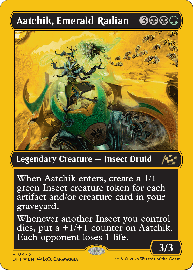 Aatchik, Emerald Radian (First-Place Foil) (DFT-473) [Aetherdrift] Foil