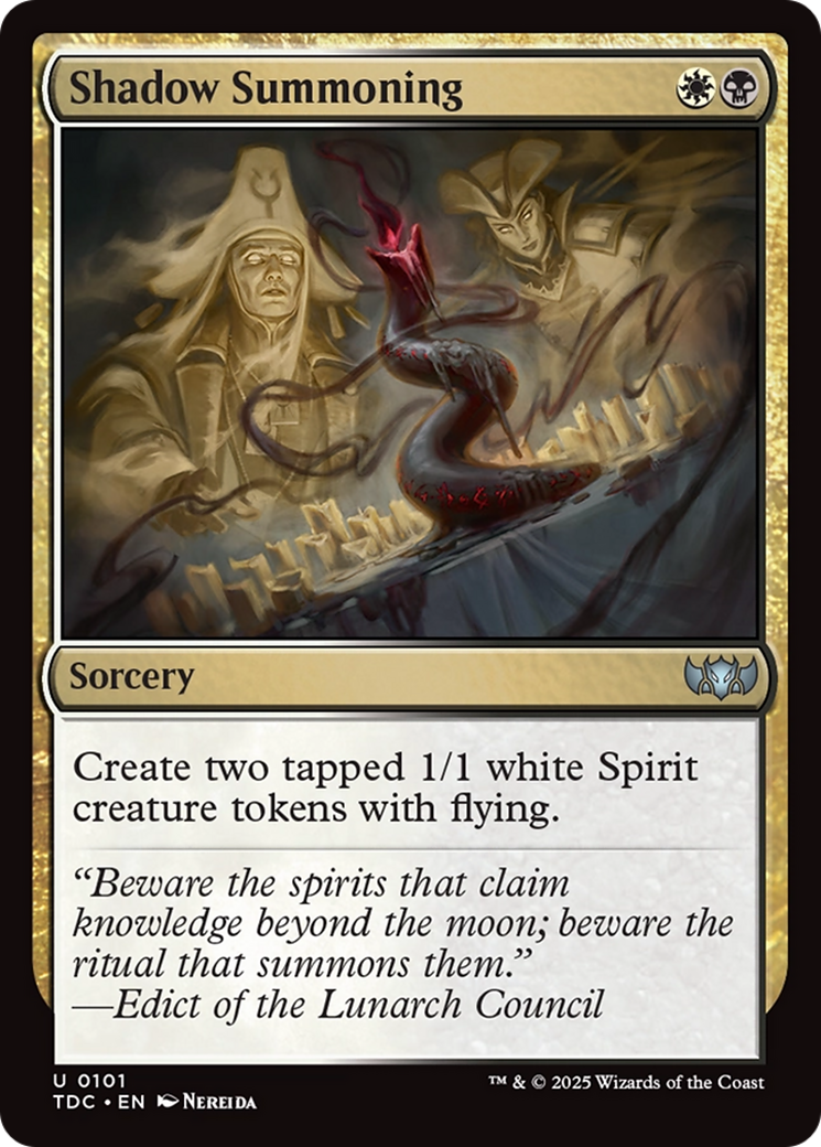 Shadow Summoning (TDC-101) [Commander: Tarkir: Dragonstorm]
