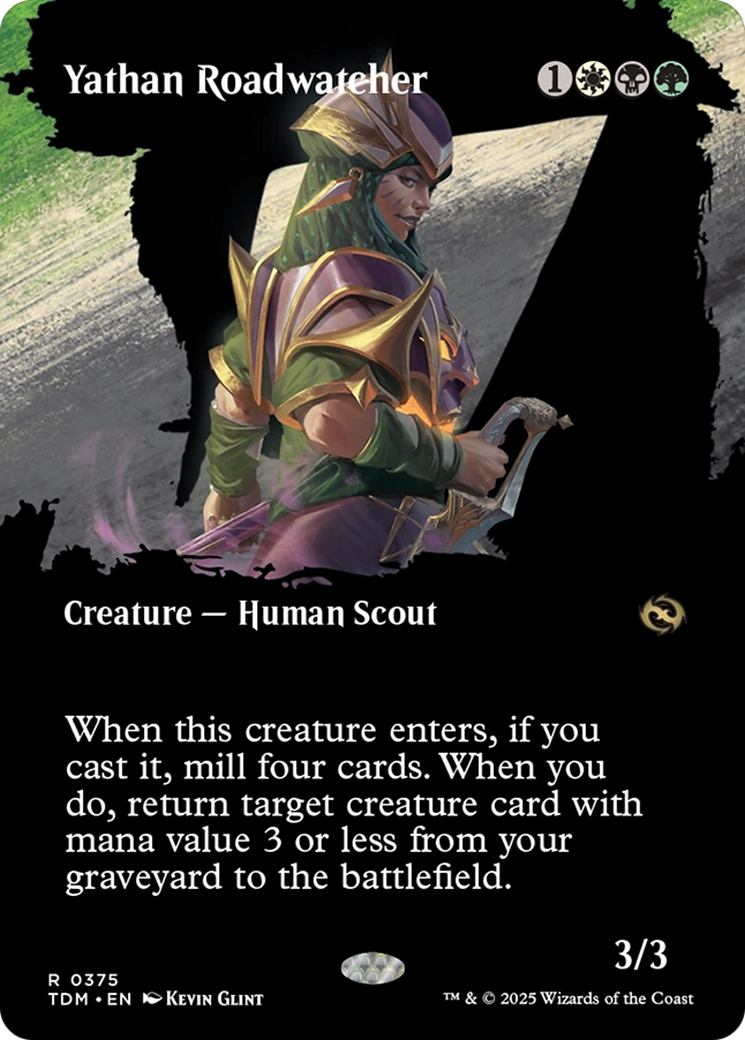 Yathan Roadwatcher (Borderless) (TDM-375) (Showcase) [Tarkir: Dragonstorm] Foil