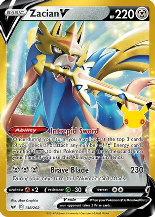 Zacian V (138) [ME 30th Celebration Classic Collection] Holofoil - Classic Collection