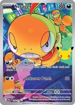 Scraggy (140/128) [ME 30th Celebration] Holofoil - Illustration Rare