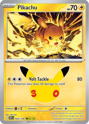 Pikachu (024/128) [ME 30th Celebration] Holofoil - Pikachu Rare