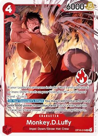 Monkey.D.Luffy (OP16-015) (Ace Deck) (OP16-015) - Set Sail Deck Set