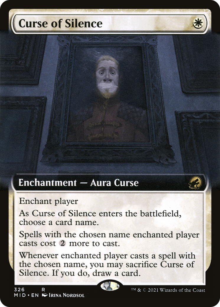 Curse of Silence (Extended Art) (MID-326) [Innistrad: Midnight Hunt] Foil