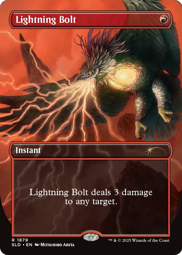 Lightning Bolt (SLD-1879) (Borderless) [Secret Lair Drop] Foil