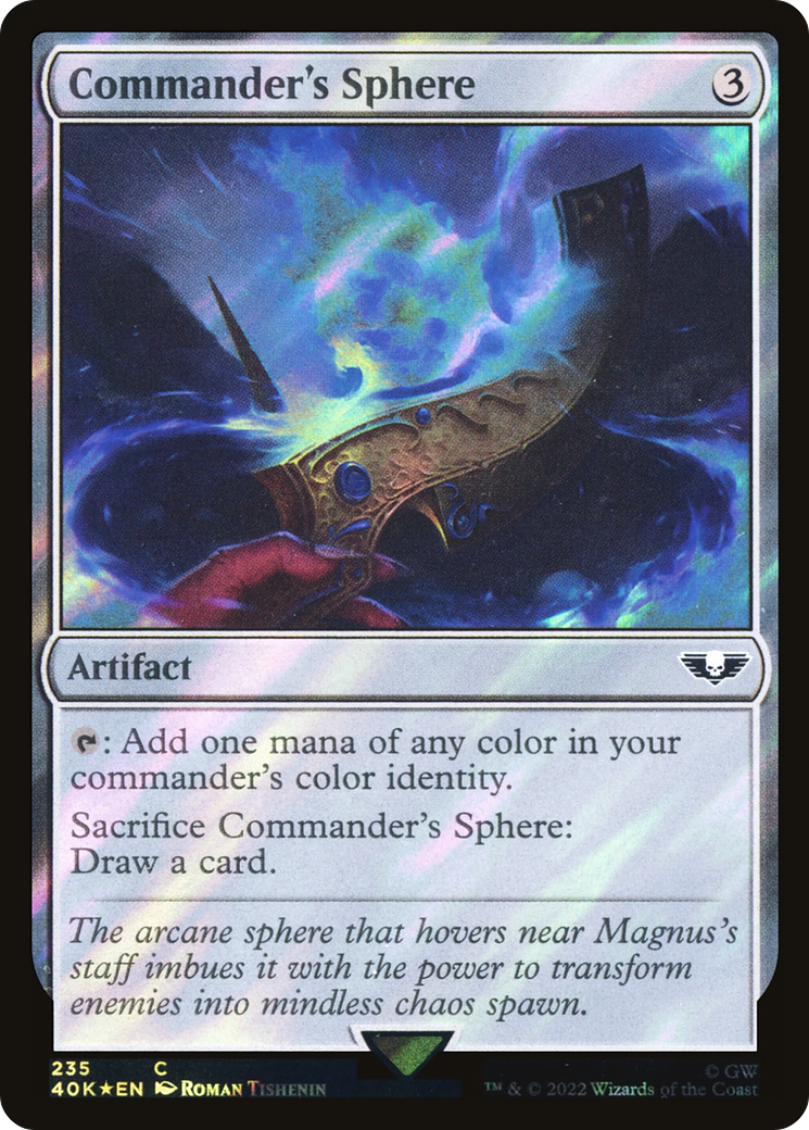 Commander's Sphere (40K-235) (Surge Foil) [Warhammer 40,000 Commander] Foil