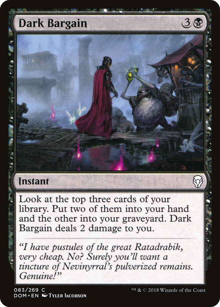 Dark Bargain (DOM-083) [Dominaria] Foil