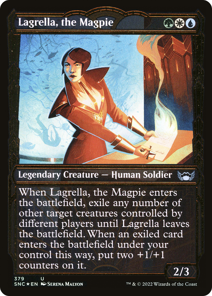 Lagrella, the Magpie (Gilded Foil) (SNC-379) (Showcase) [Streets of New Capenna] Foil