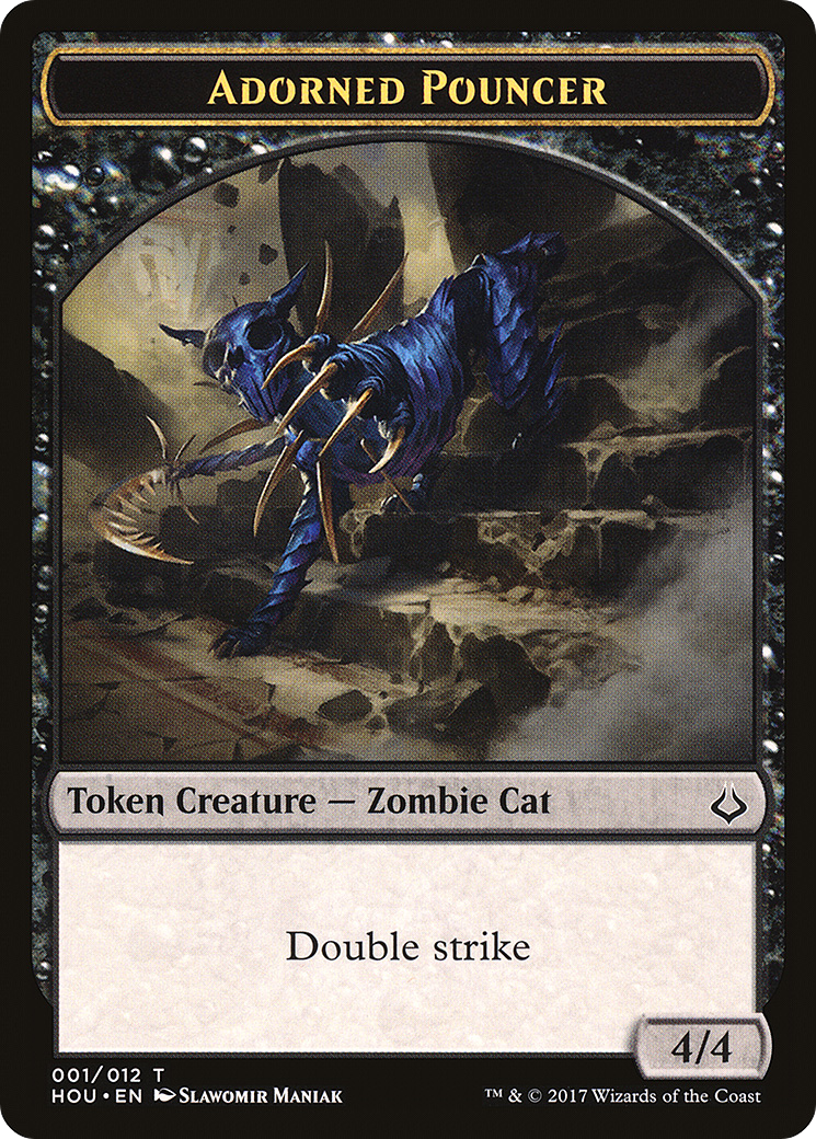 Adorned Pouncer Token (HOU-001) [Hour of Devastation Tokens]