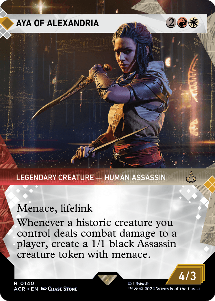Aya of Alexandria (Showcase) (ACR-140) (Borderless) [Assassin's Creed] Foil