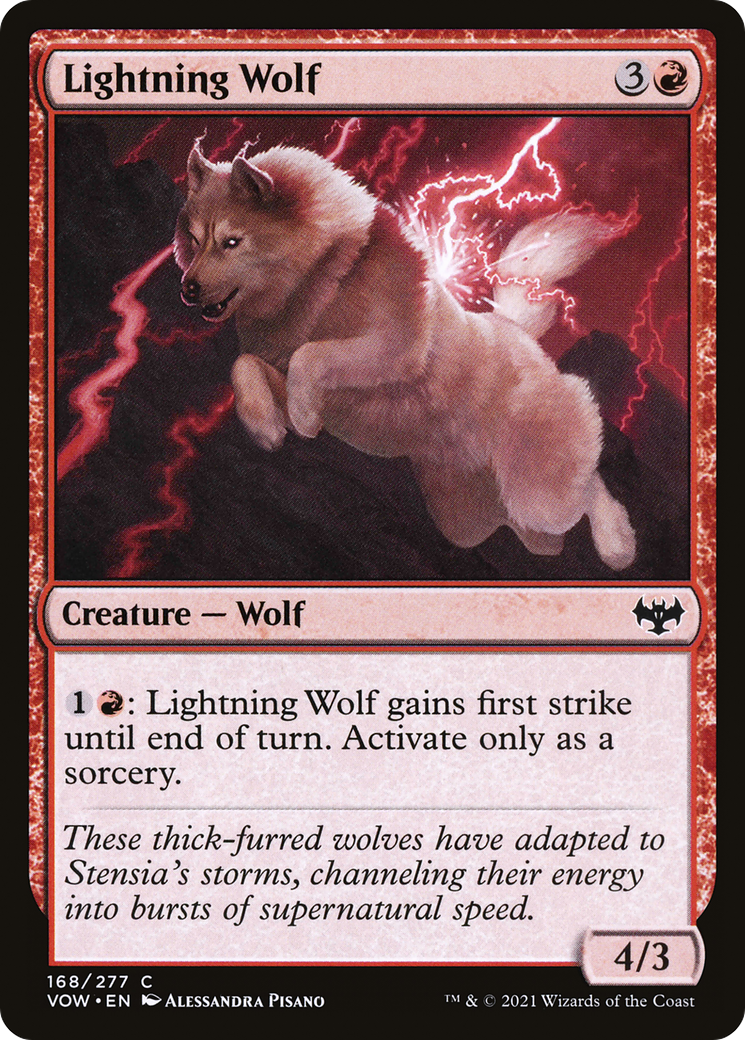 Lightning Wolf (VOW-168) [Innistrad: Crimson Vow]