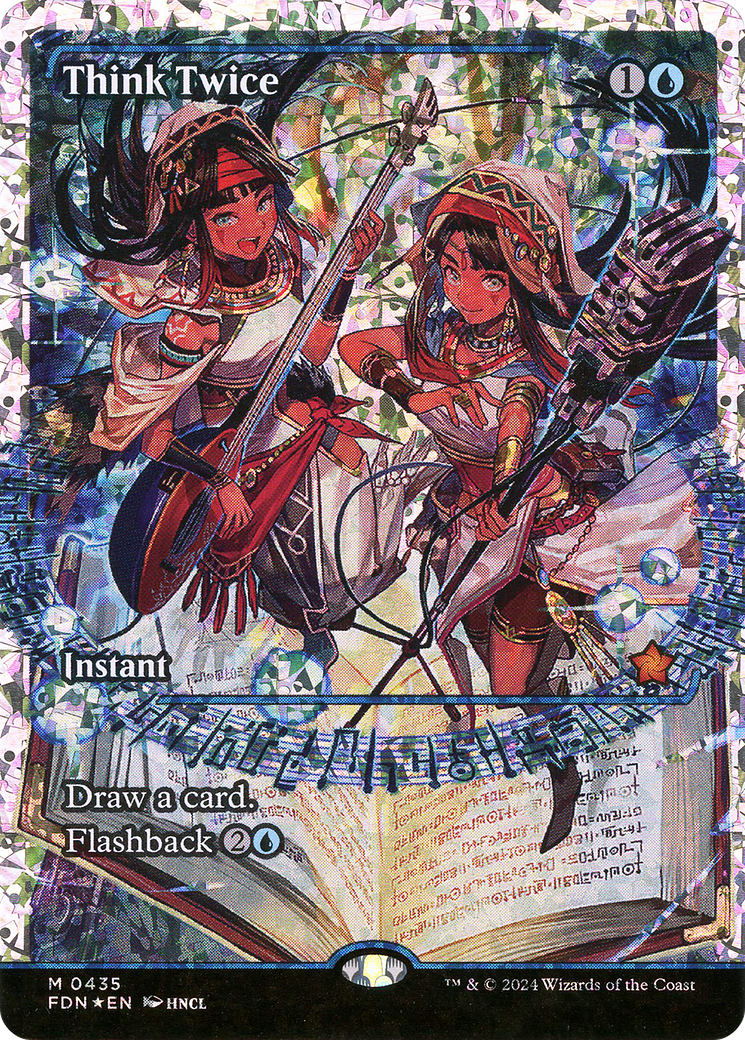 Think Twice (Showcase) (Fracture Foil) (FDN-435) [Foundations] Foil