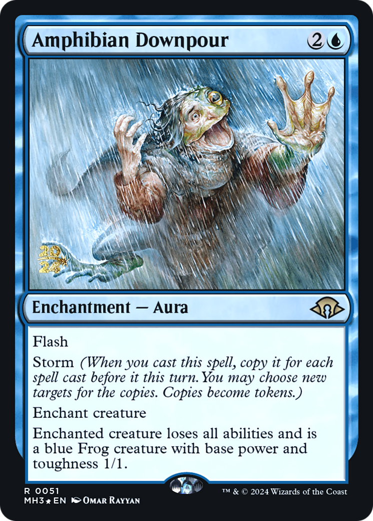 Amphibian Downpour (PRE-051) [Modern Horizons 3 Promos] Foil
