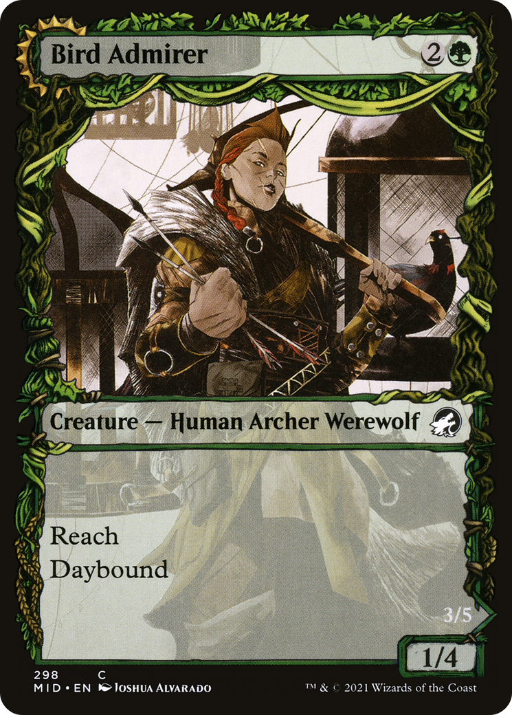 Bird Admirer (Showcase) (MID-298) [Innistrad: Midnight Hunt] Foil