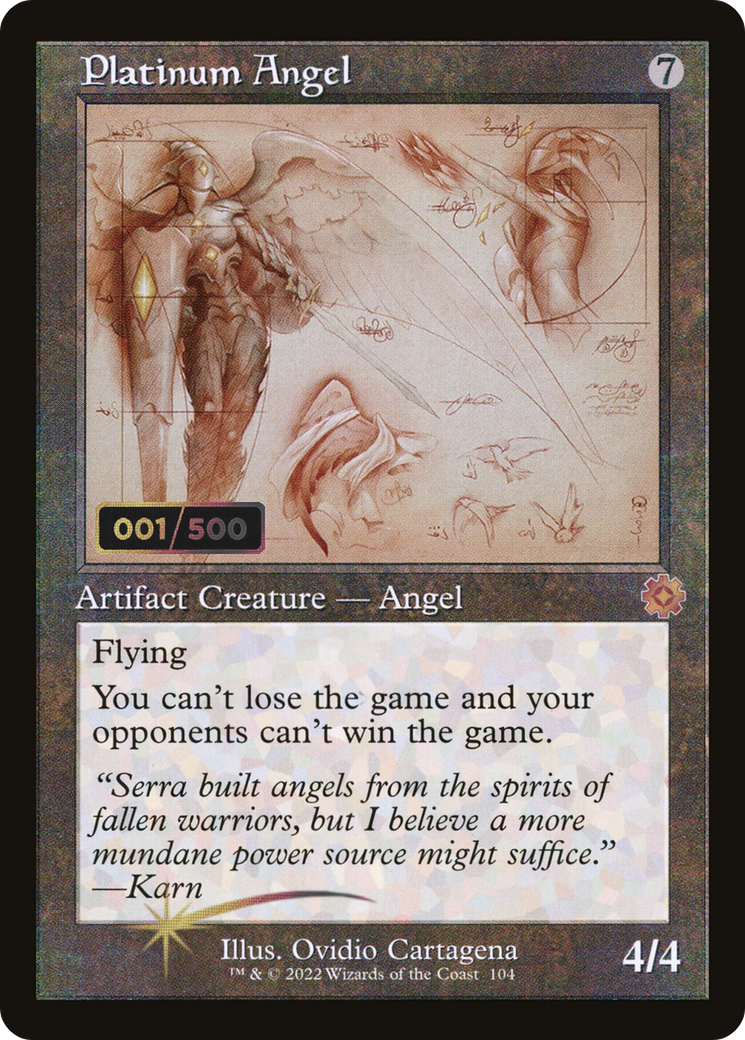 Platinum Angel (Schematic) (Serial Numbered) (BRR-104) [The Brothers' War Retro Artifacts] Foil