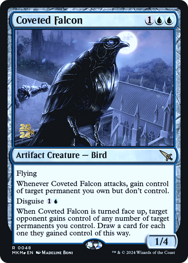Coveted Falcon (PRE-048) [Murders at Karlov Manor Promos] Foil