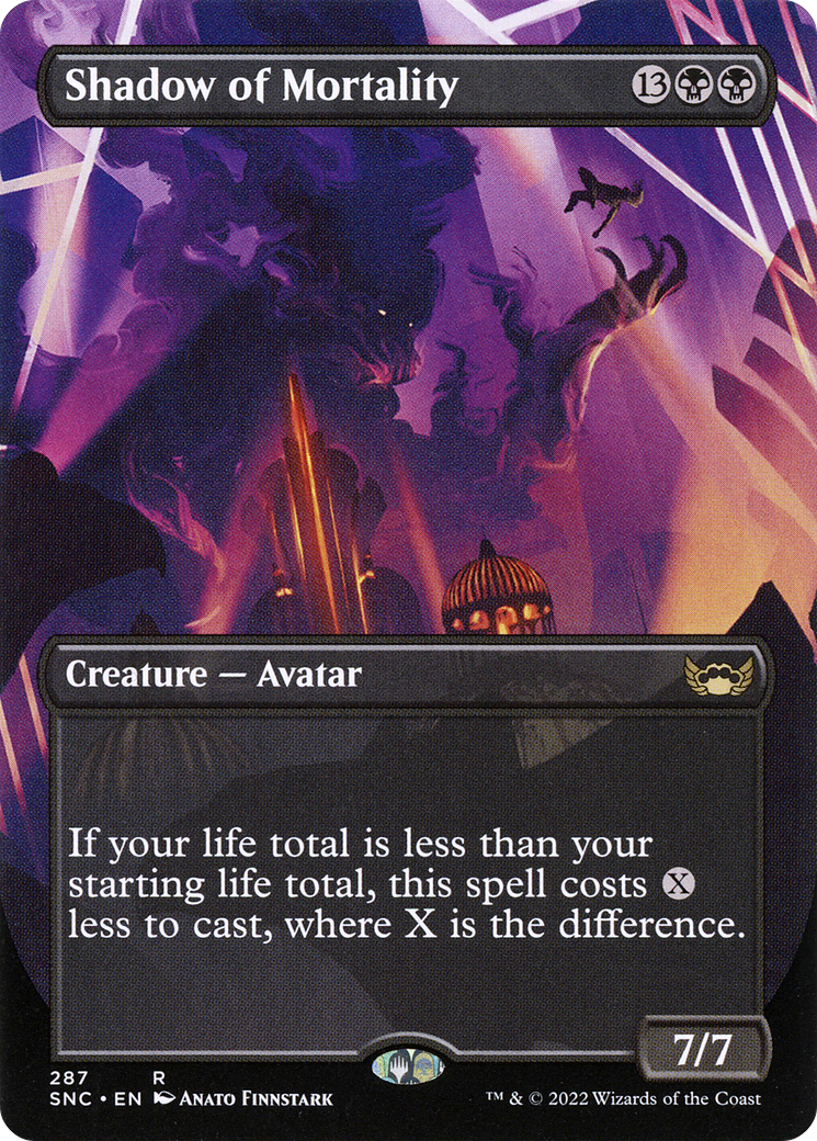 Shadow of Mortality (Borderless) (SNC-287) [Streets of New Capenna] Foil