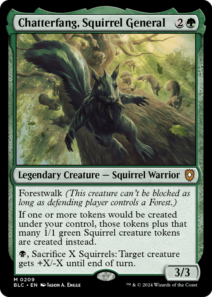Chatterfang, Squirrel General (BLC-209) [Bloomburrow Commander]