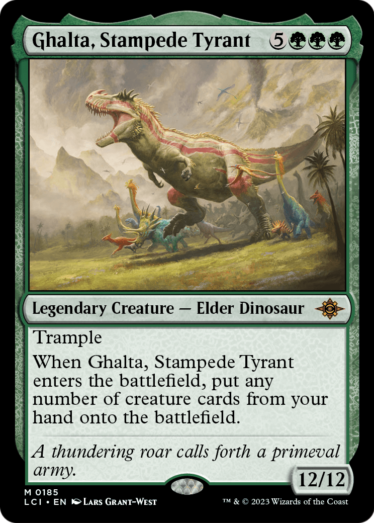 Ghalta, Stampede Tyrant (LCI-185) [The Lost Caverns of Ixalan] Foil