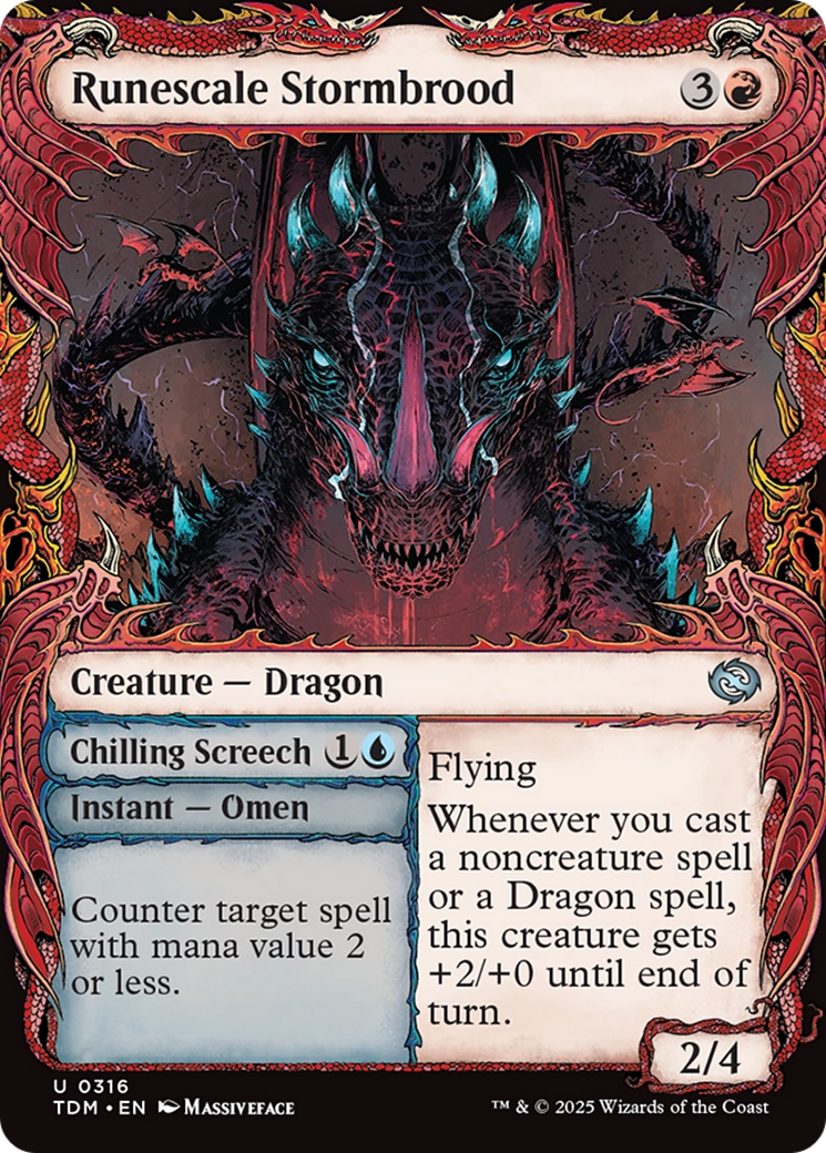Runescale Stormbrood (Showcase) (TDM-316) [Tarkir: Dragonstorm]