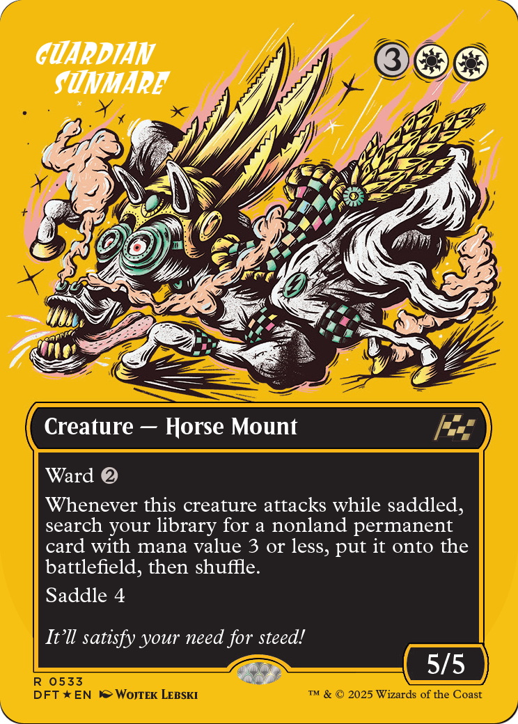 Guardian Sunmare (Borderless) (First-Place Foil) (DFT-533) [Aetherdrift] Foil