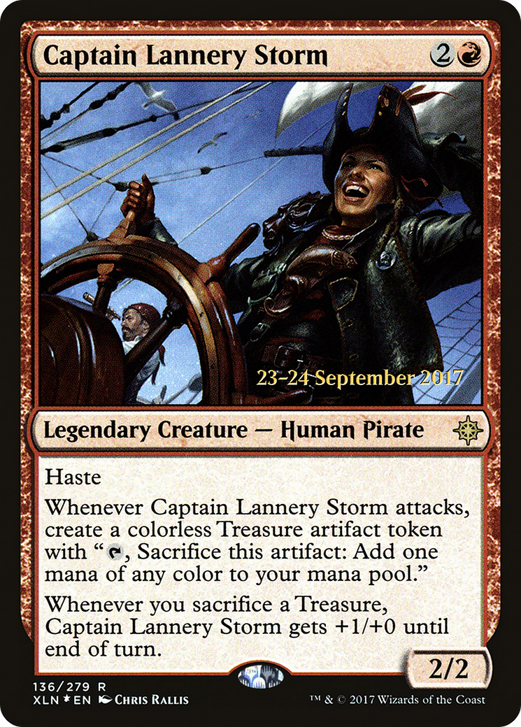 Captain Lannery Storm (PRE-136S) [Ixalan Promos] Foil