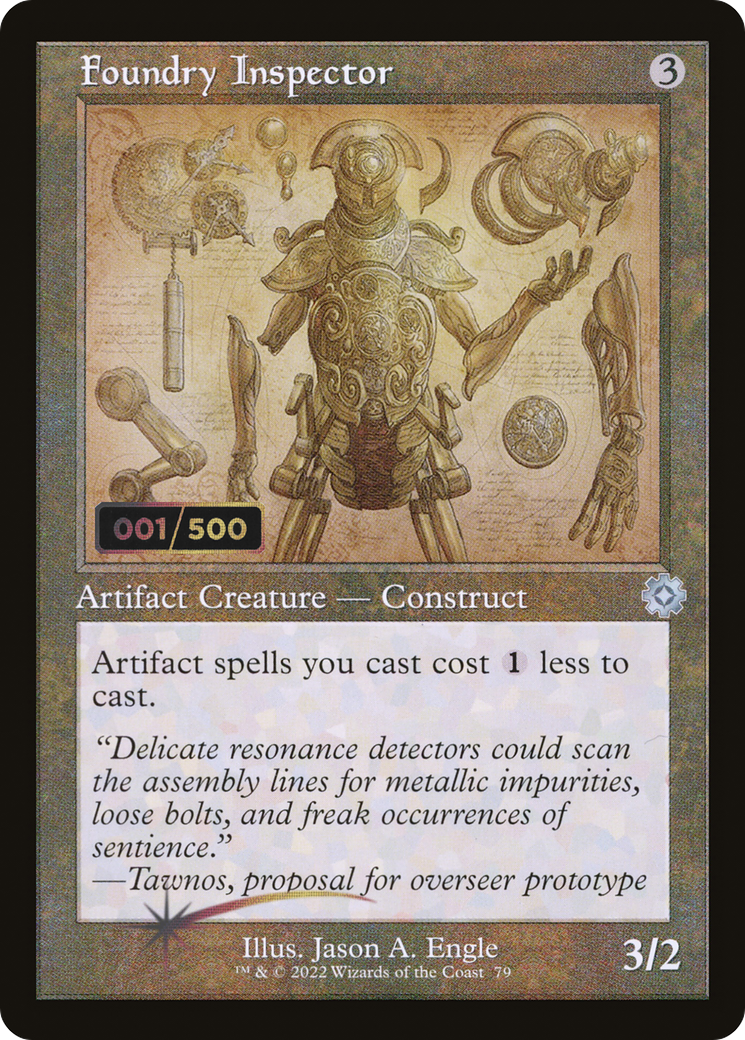 Foundry Inspector (Schematic) (Serial Numbered) (BRR-079) [The Brothers' War Retro Artifacts] Foil