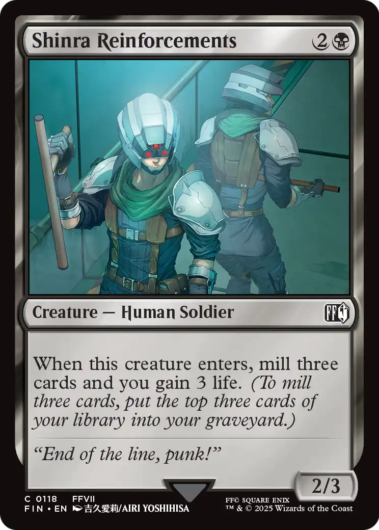 Shinra Reinforcements (FIN-118) [FINAL FANTASY] Foil