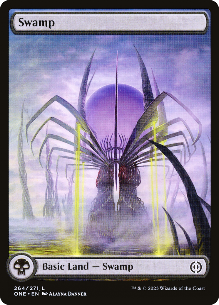 Swamp (264) - Full Art (ONE-264) [Phyrexia: All Will Be One] Foil