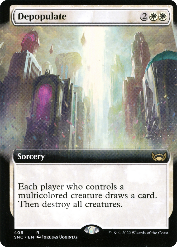 Depopulate (Extended Art) (SNC-406) [Streets of New Capenna] Foil