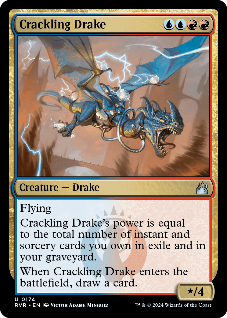 Crackling Drake (RVR-174) [Ravnica Remastered] Foil