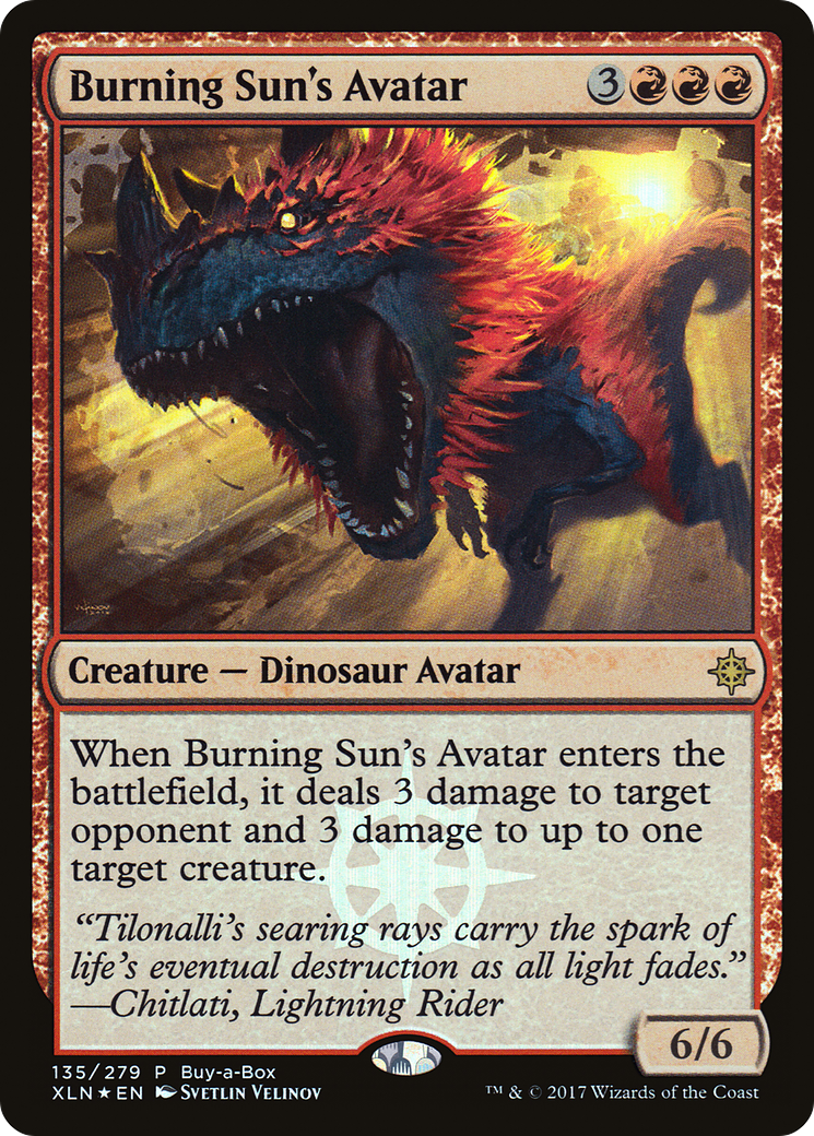 Burning Sun's Avatar (BABP-135) [Ixalan Promos] Foil
