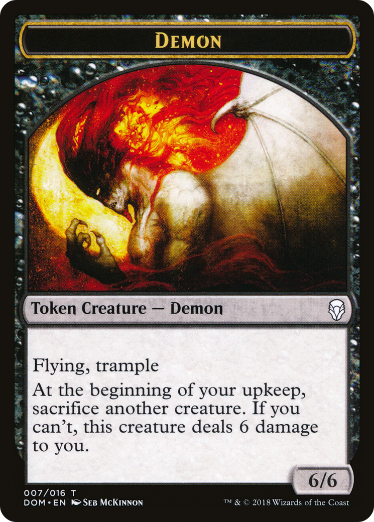 Demon Token (DOM-007) [Dominaria Tokens]