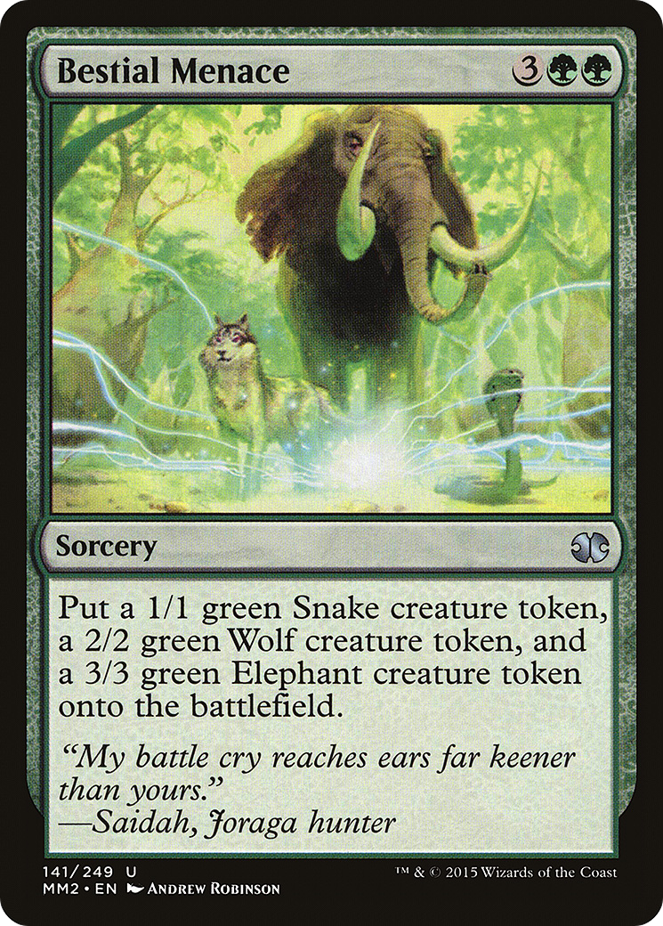 Bestial Menace (MM2-141) [Modern Masters 2015] Foil