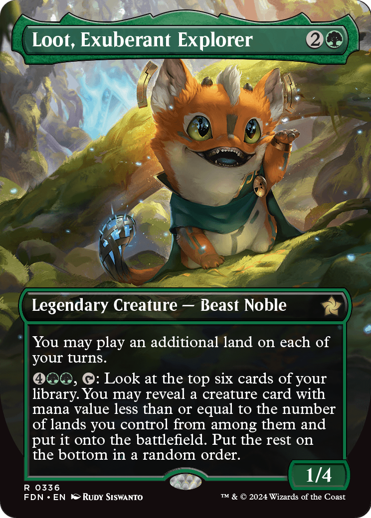 Loot, Exuberant Explorer (Borderless) (FDN-336) [Foundations] Foil