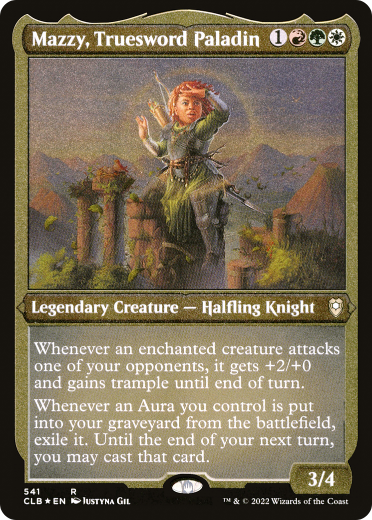 Mazzy, Truesword Paladin (Foil Etched) (CLB-541) [Commander Legends: Battle for Baldur's Gate] Foil