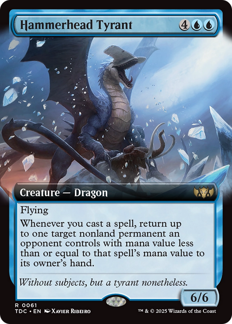 Hammerhead Tyrant (Extended Art) (TDC-061) [Commander: Tarkir: Dragonstorm]