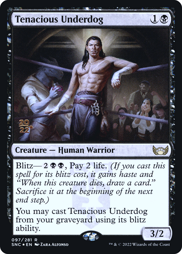 Tenacious Underdog (PRE-097) [Streets of New Capenna Promos] Foil