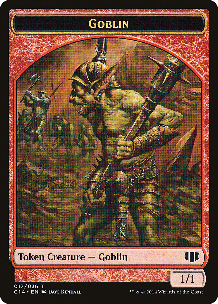 Goblin // Goat Double-sided Token (C14-17 // 3) [Commander 2014 Tokens]