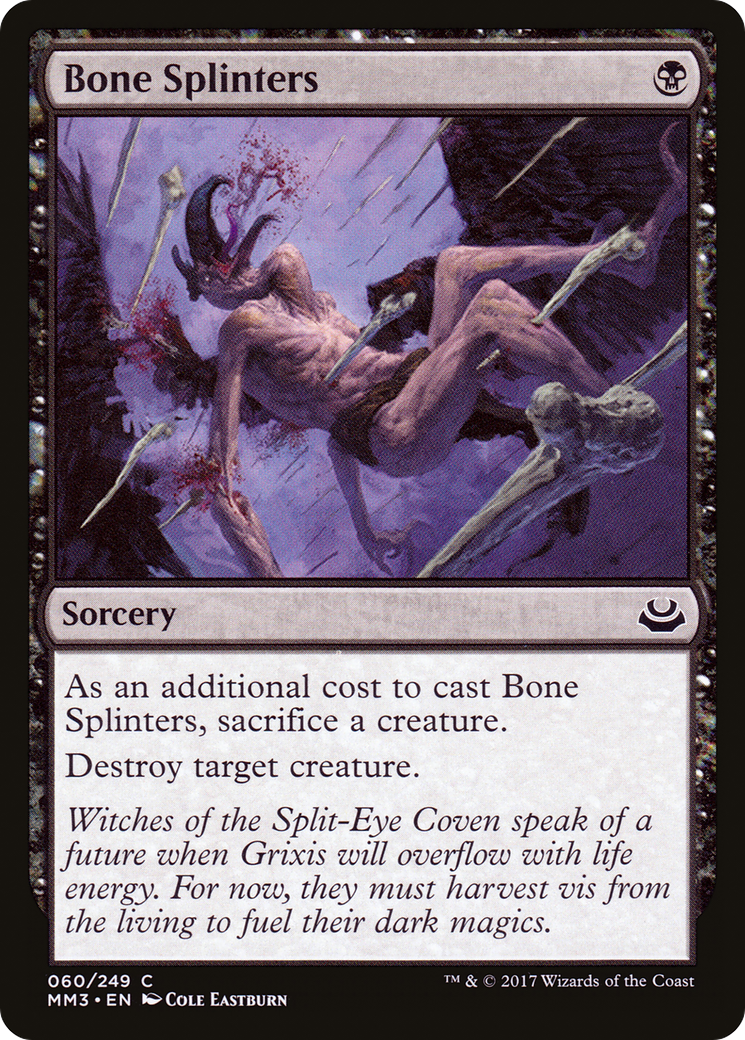Bone Splinters (MM3-060) [Modern Masters 2017] Foil