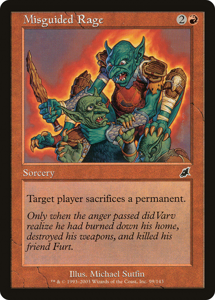 Misguided Rage (SCG-099) [Scourge] Foil
