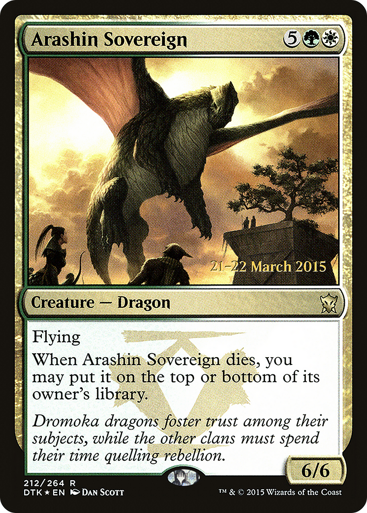 Arashin Sovereign (PRE-212S) [Dragons of Tarkir Promos] Foil