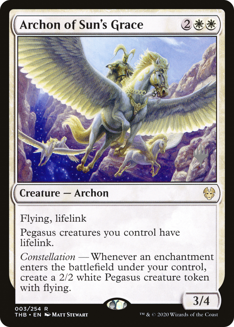 Archon of Sun's Grace (PPTHB-003) [Promo Pack: Theros Beyond Death Promos]
